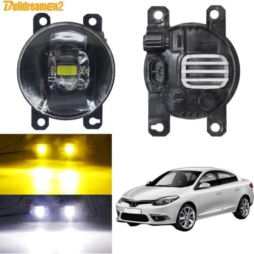 LED Fog Light Assembly For Renault Fluence L30 Saloon 2010-2015 Car H11 Front Bumper Lens Fog Lamp Daytime Running Light 30W 12V