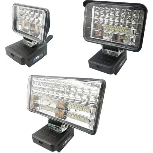 18V LED Flashlight Outdoors Spotlight Light for Makita BL1430 BL1830 Lithium Battery USB Outdoor Lighting with USB