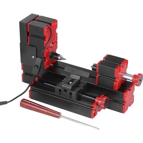 Lathe 9 in 1 DIY Motorized Transformer Machine Jigsaw Sander Driller Plastic Metal Lathe Wood Lathe Drilling Sanding Turning