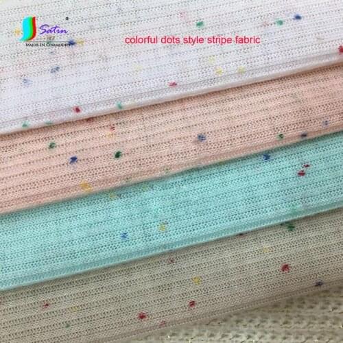 Thin Knitting Scarves Doll Clothes Fashion Dress Material Colorful dots Style Stripe Fabric