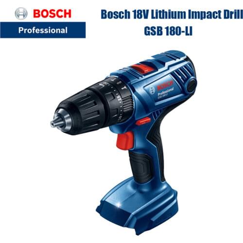 Bosch 18v Impact Drill GSB180-LI Electric Screwdriver Can Be Used For Metal Wood Drilling On The Wall (New Bare Metal)
