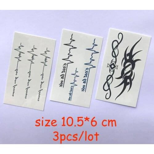 Temporary Tattoo Water Transfer Tatoo Sticker Tattoo Lifeline Letter Tatto Body Art Fashion Tatoo Girl Boy Arm Tatto 10.5*6 Cm