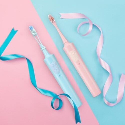 MEYOU Ultrasonic Automatic Sonic Electric Bass Brushing Toothbrush Rechargeable Waterproof Replacement Heads Set Adults Couples