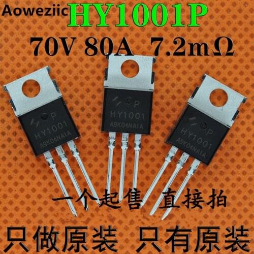 10Pcs HY1001P HY1001 TO-220 70V 80A 7.2mΩ 48V electric vehicle controller MOS field effect tube
