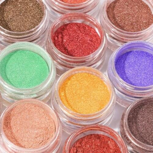 12 Boxes Halloween Makeup Fluorescent Powder Body Art Decoration Tools Glitter Manicure Eyeshadow Cosmetic Accessories