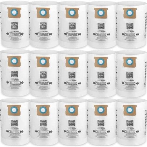 15-Pack Shop Vac Bags 10-14 Gallon,Wet Dry Vacuum Bags Type F&Type I,for Shop-Vac 9066200 9067200 Replace Part