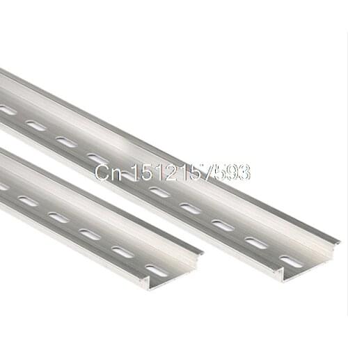 5pcs Universal Type 35mm 0.5 Meter Aluminum Slotted DIN Rail for C45 DZ47 Terminal Blocks Contactor etc