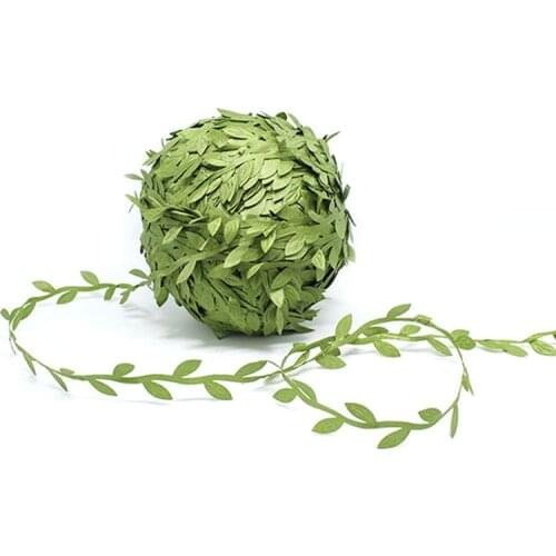 84 Yards Green Olive Leaves Leaf Trim Ribbon for DIY Craft Decoration Praty Supplies