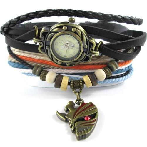 Bsarai One piece Skull kakashi Bleach Konoha Fairy Tail Death note L Attack on Titan bracelet watch wristwatch
