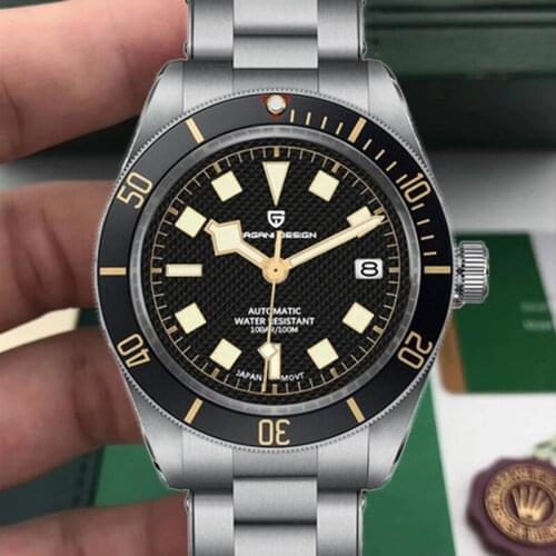 New PAGANI DESIGN Mens Mechanical Wristwatches Top Brand Luxury Automatic Watch For Men Diving Steel Watch Japan NH35 Clock