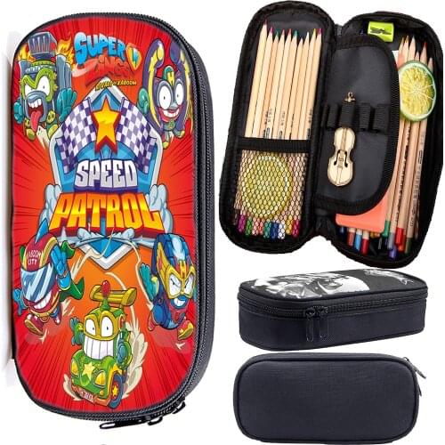 Boys Girls Super Zings Series 6 Pencil Case Students Cartoon Superzings Pen Bag Teens Stationery Bag Kids Pencil Holder