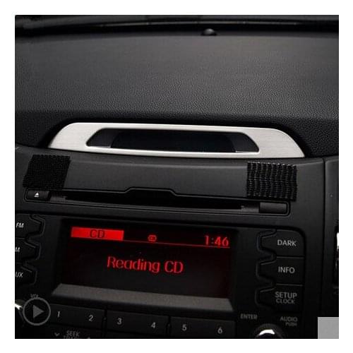 Cotochsun Car Stainless Steel Display screen deocation trim frame sticker case For Kia Sportage R 2015-2017,auto accessories