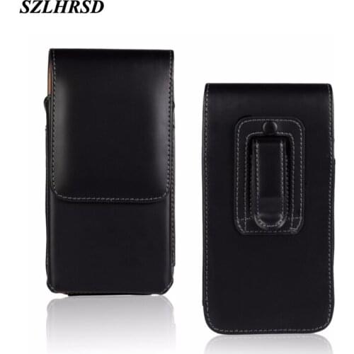 SZLHRS Black Holster Leather Phone Case Belt Clip For Xiaomi Blackshark ADEXP B160 AGM X2 SE VKworld Mix3 Oukitel WP5000