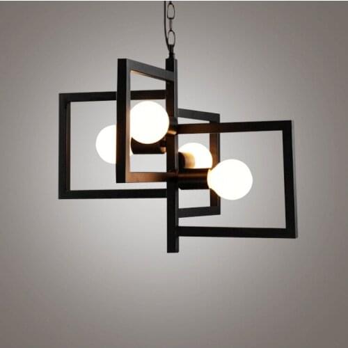 Black pendant lamp creative pendant lights chandelier lighting living room decoration lampes suspendues luzes de teto