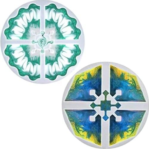 DIY Combination Irregular Wave Coaster Silicone Mold for Diy Epoxy Uv Resin Jewelry Making Mould Tools Home Accessories