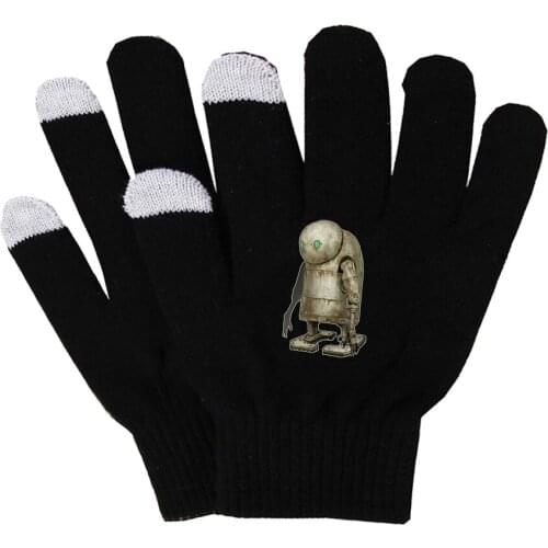 Game NieR:Automata Gloves Plush Lining Gloves Winter Soft Gloves Touch Screen Smart Phone Female Gloves
