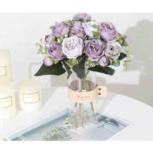 Artificial Roes Wedding Photo Simulation Flowers Bride Bouquet For Weddings Dried Fake Rose Flowers Home Decor Flower