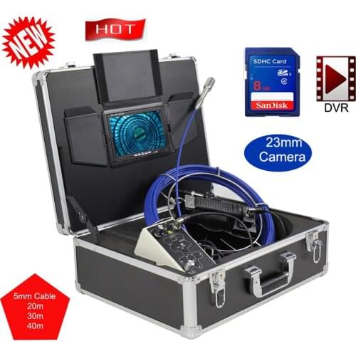 Pipe Inspection Camera with DVR 8GB FT Card,WOPSON Sewer Drain Industrial Endoscope IP68 8500MHA Battery 20/30/50M