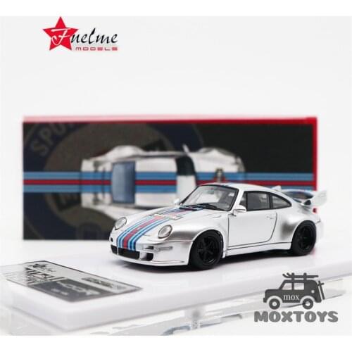 FuelMe 1:64 Gunther Werks 993 GW993 400R Martini Silver Resin Model Car