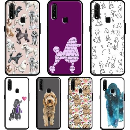 Cartoon Poodle Dog For OPPO A5 A9 2020 A31 A53 A52 A72 F7 Reno 2 Z Find X3 Pro A3S A15 A83 A91 A93 Phone Case