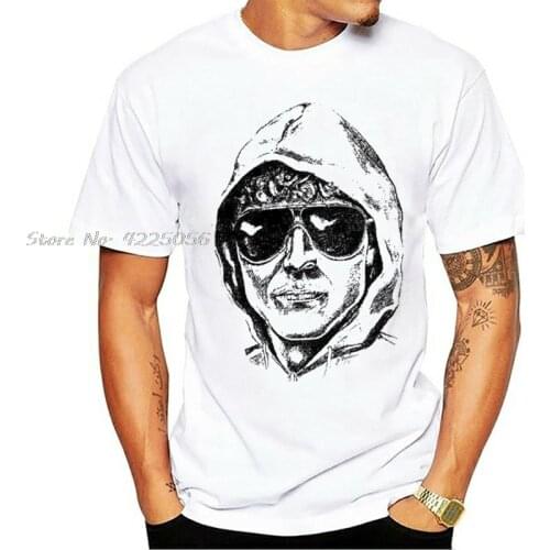 Mens Casual T-shirt Cotton T Unabomber Tshirt - Unabomber Manhunt Wanted Print Fashion Men Cotton Tshirt Tees Streetwear