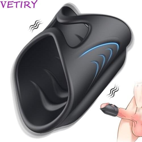 Male Masturbator Vibrator Delay Training Penis Trainer Massage Automatic Oral Climax Glans Stimulate Sex Toys For Men 10 Modes