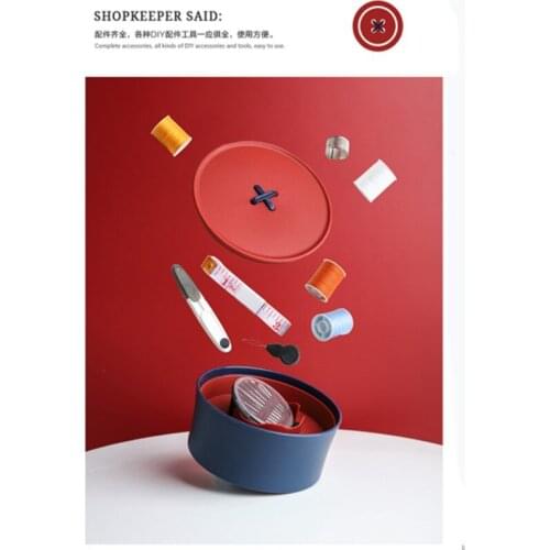 Creative Household Sewing Box Kit Art Craft,Portable Multi-function Sewing Kit Hand Sewing Needle Storage Box