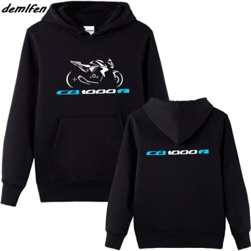 New Fashion Casual Men Zipper Fleece Hoodie Motorcycle CB1000r hoodies CB 1000 R Sweatshirt Hip Hop Jacket Coat Streetwear