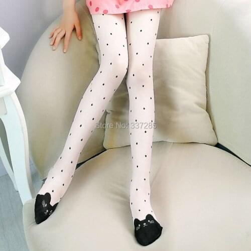 New Summer Ultra thin kids baby girls tights Transparent cute little cat pattern pantyhose children stockings for baby girls