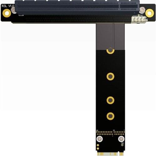 PCI-E 3.0 Riser Card M.2 for NGFF for NVMe to PCIe X16 Extension Cable Gen3 SATA Power Cable 32G/Bps for BTC Miner -15cm