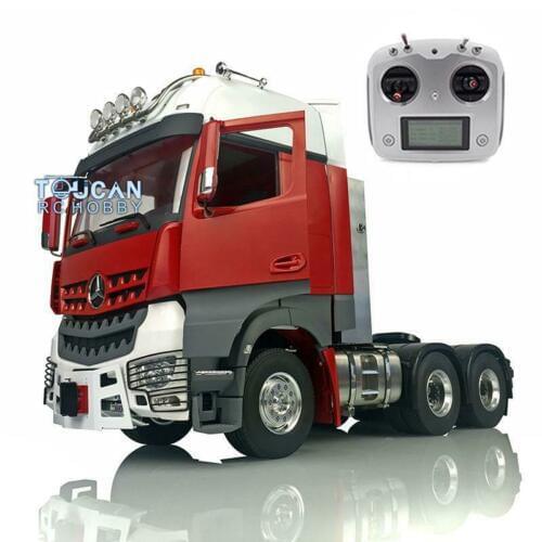 RC Metal 1/14 6*6 Chassis LESU Tractor Truck Light Radio Hercul Painted Cabin THZH0828-SMT5