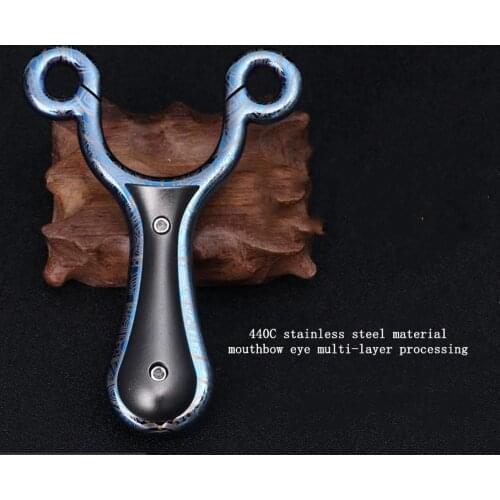 Powerful Stainless Steel Laser Pattern Slingshot Professional Large Chamfer Design High Quality Outdoor Sports Shooting Catapult