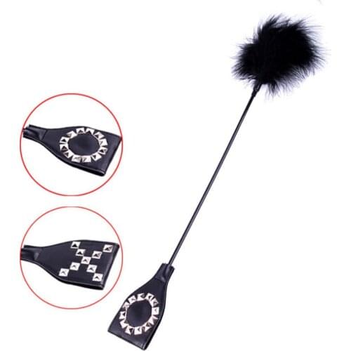 Sex Feather Slave Spanking Paddle Sex Whip Flirt Clit Breast Nipple Fetish Flogger Bitch Sex Toys For Couple Adult Games Cosplay