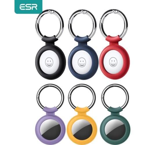 ESR 1pc Silicone Case for Airtag Protective Shell for Airtags Air Tag Cover Protector for Apple AirTags 2021 Keychain Tracker