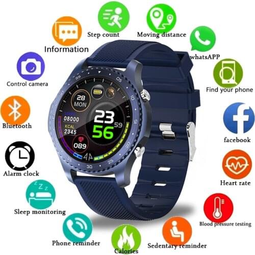2021 New Men Smart Watch Heart Rate Blood Pressure IP67 Waterproof Sports Fitness Watch Luxury Smart Watch Male For IOS Android