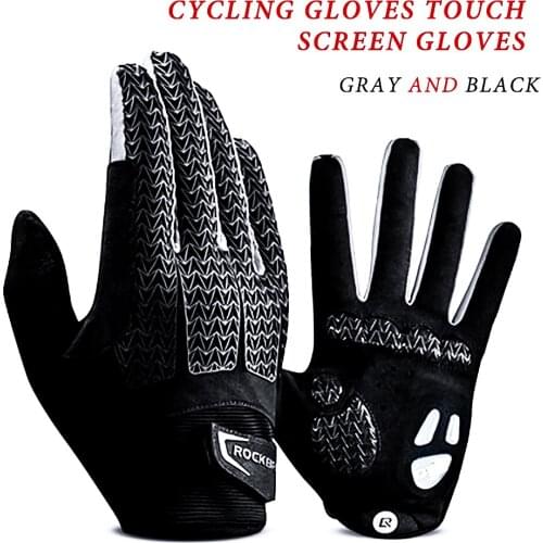 Rockbros Cycling Gloves All Refer to Bicycle Motorcycle Gloves Long Finger Men and Women Spring and Autumn Winter Touch Screen