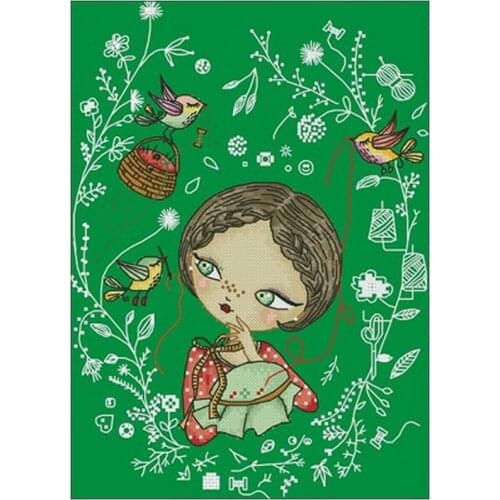 Embroidered girl patterns counted 11CT 14CT Cross Stitch Set DIY Cross-stitch Kits Embroidery Needlework Home Decor