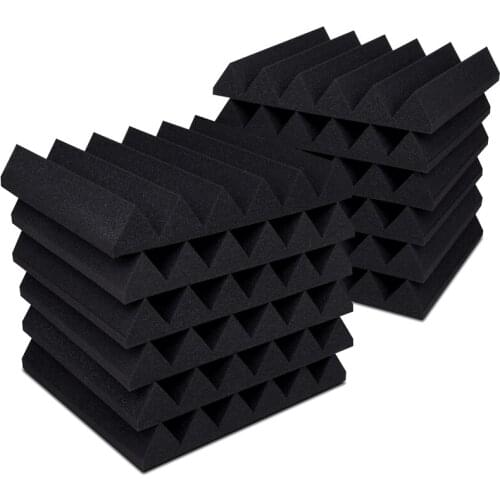 Soundproof Acoustic Foam Panels 12 Pack 2" X 12" X 12" Absorbing Sound Proof Dampening and Padding Insulation Panel