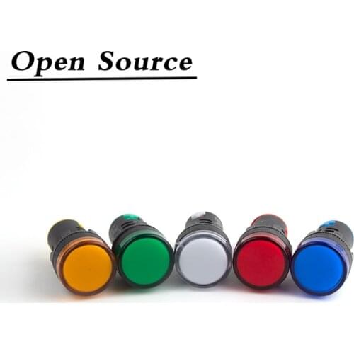 1pcs 12V 24V 220V 380V 22mm Panel Mount LED Power Indicator Pilot Signal Light Lamp Switch Signal Lamp