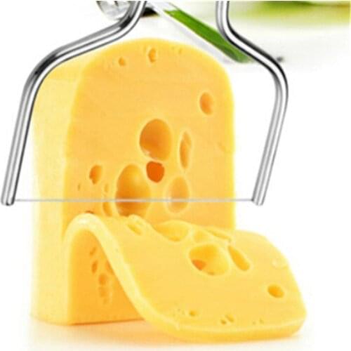 1pc Stainless Steel Cheese Wire Slicer Cheese Butter Cutter Cheese Cake Knife
