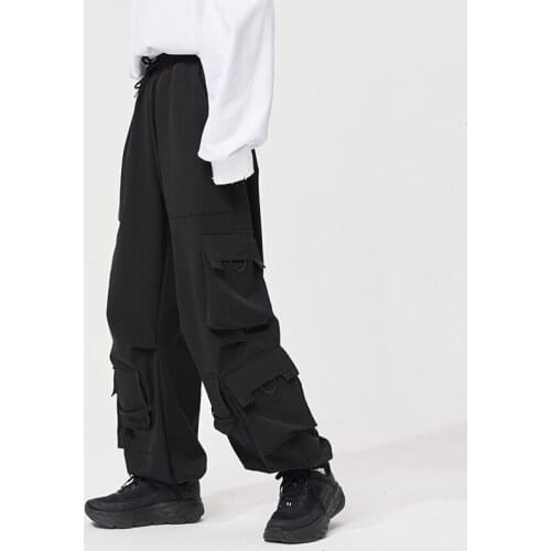 27-44 2020 Men Womens clothing Hair Stylist fashion street Multi Pocket casual Pants Overalls plus size Costumes
