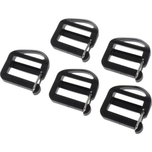 5 Pcs Ladder Lock Slider Backpack Straps Fastener Webbing Buckle for Clothing Belts 2cm Outdoor Camping Hiking Accessories
