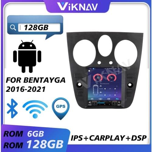 Car gps navigation multimedia video player for Bentayga 2016-2021 android auto radio car audio tape recorder hd touch screen