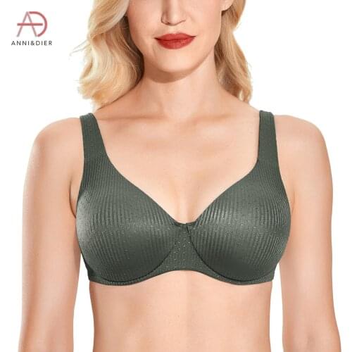 Womens Minimizer Bras Unlined Full Coverage Underwire Bra Plus Size 34-46 B-G