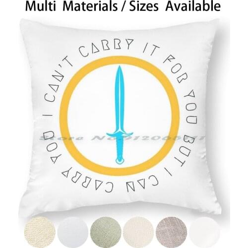 Sam And Frodo One Ring Graphic Pillow Case Throw Pillow Cover Cotton Linen Flax Samwise Gamgee Frodo Baggins Gollum Sting Sam