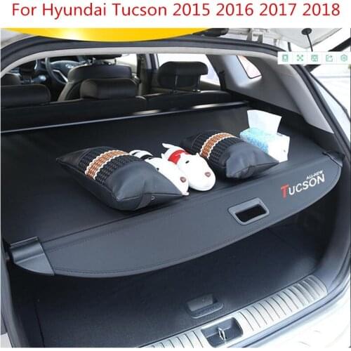 For Hyundai Tucson 2015 2016 2017 2018Rear Parcel Shelf Trunk Cover Material Curtain Rear Curtain Retractable Spacer Rear Racks