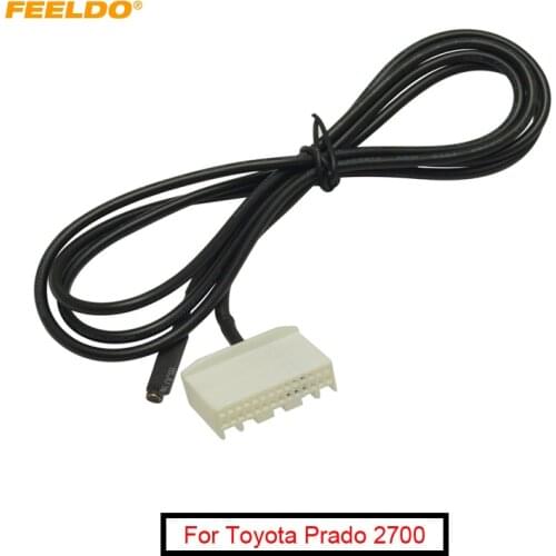 FEELDO 10Pcs 1.5M Car Audio Video CD DVD Changer Micphone MIC Adapter Wire 28Pin Port for Toyota Prado 2700 #FD5669