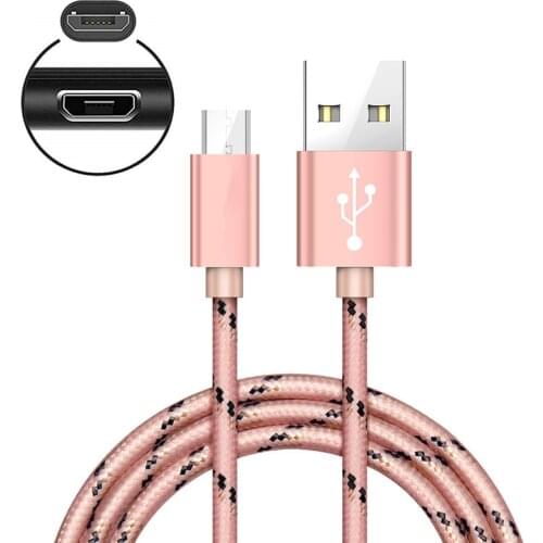 Micro USB Cable 2A Fast Charge USB Data Cable for Samsung Huawei Xiaomi LG Tablet Android Mobile Phone USB Charger Nylon Cords