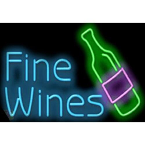 Fine wines Neon Sign Neon Bulb sign handcrafted neon signboard neon wall lights