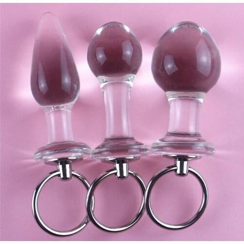 New Glass Anal Plug Dildo Butt Plug Anal Beads Erotic Sex Toy for Women Adult Products for Couples Crystal Glass Anal Stimulator